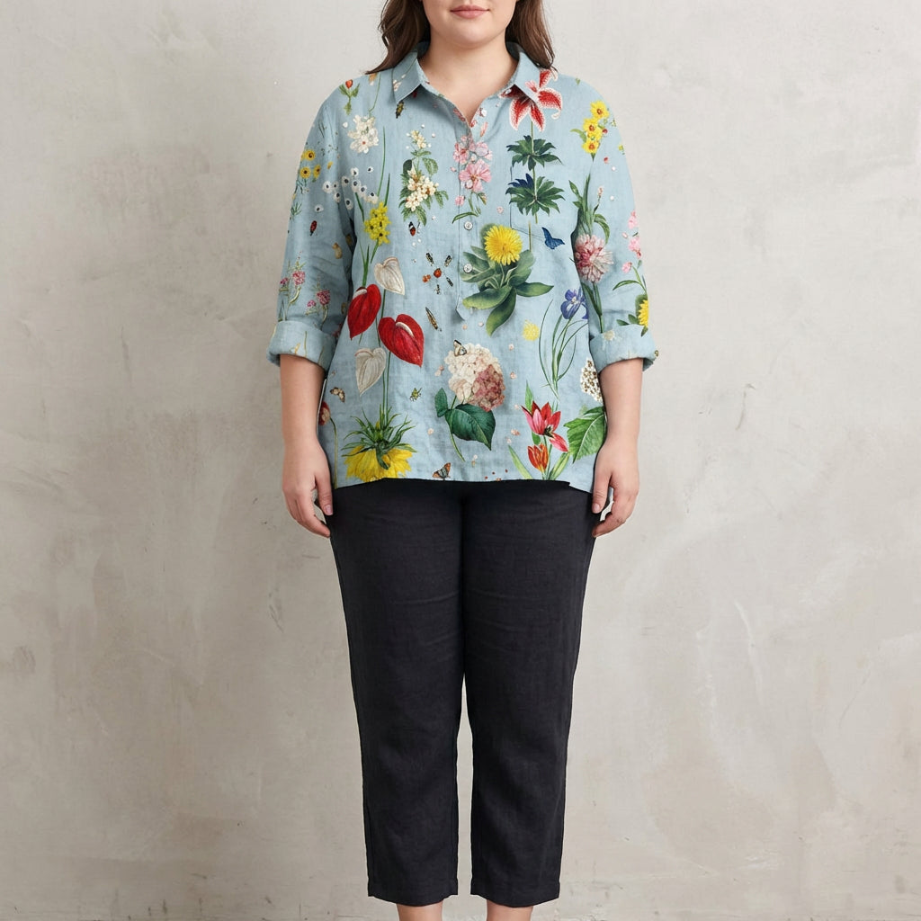 Beatrice™ | Elegant Linen Summer Blouse