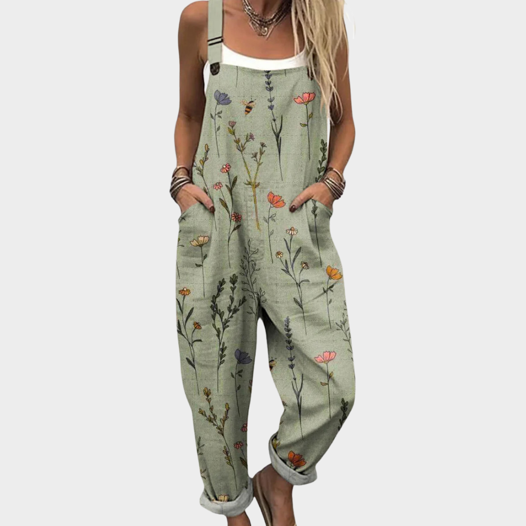 SIENNA | Floral Overalls for Effortless Comfort and Flattering Style