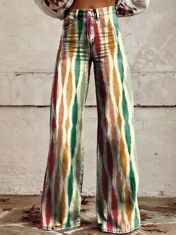 ISABELLA | Boho Vintage Pants with Retro and Refined Charm