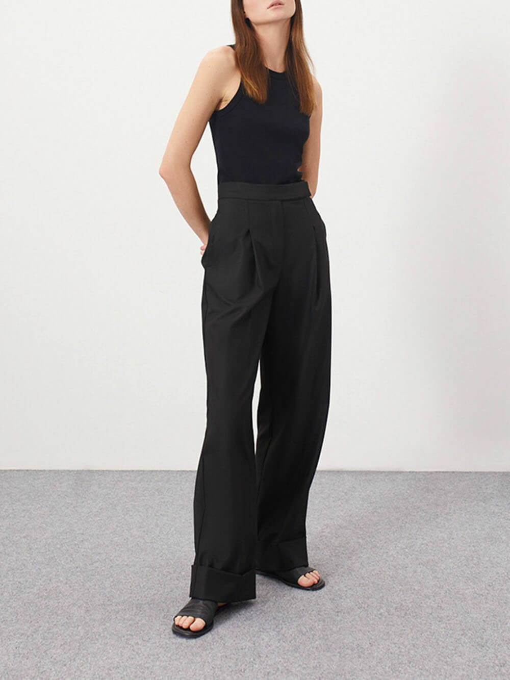 Black high-waisted pants
