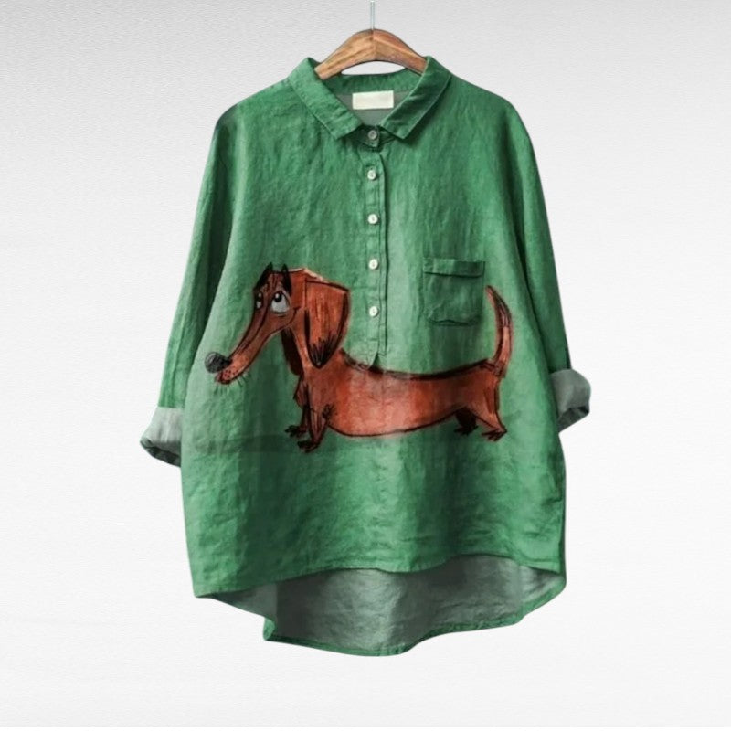 Cloe™ | Playful Dog Blouse