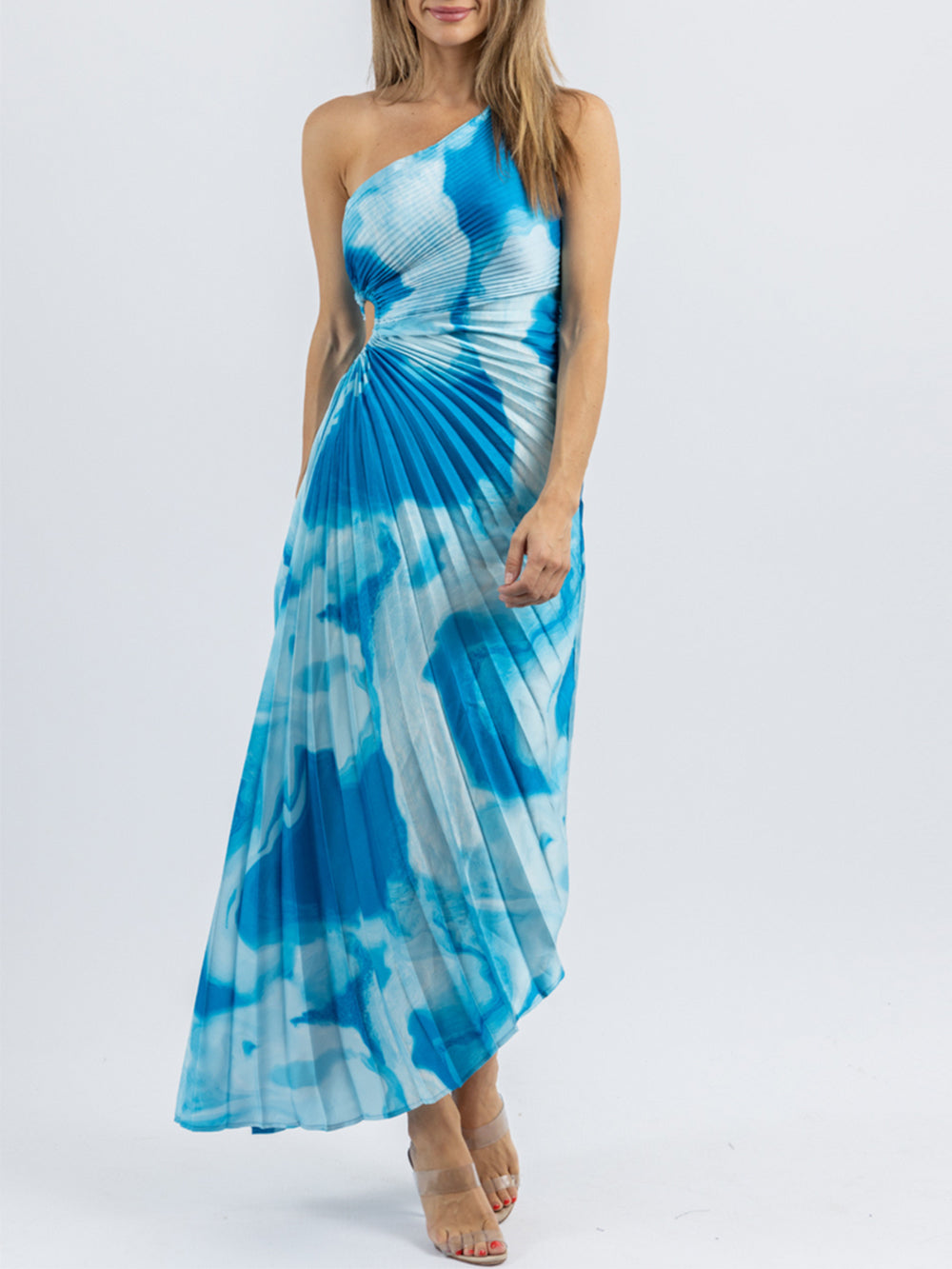 Midikleid Surfblau