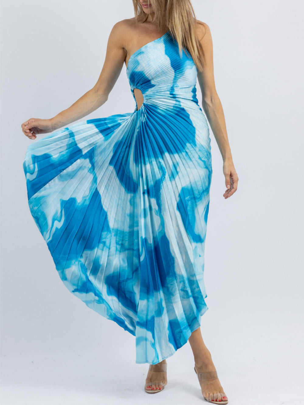 Midikleid Surfblau