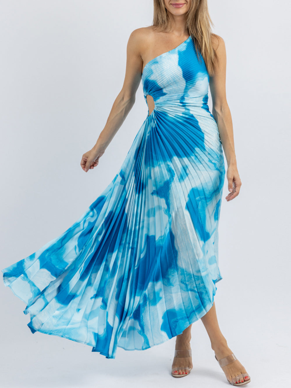 Midikleid Surfblau