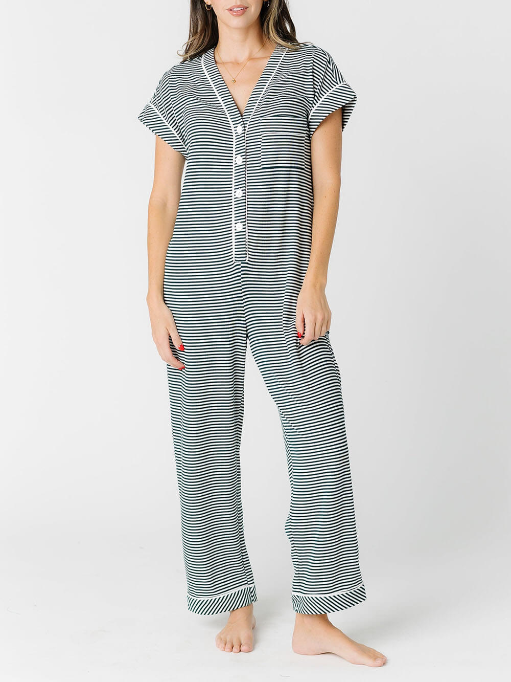 Pyjama Jumpsuit gestreift