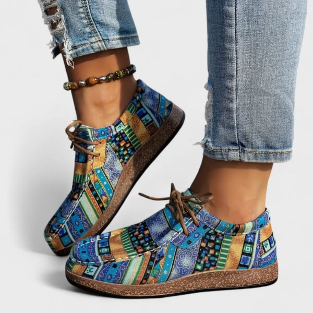 DAKOTA | Boho Lace-Up Sneakers for Artistic Everyday Style