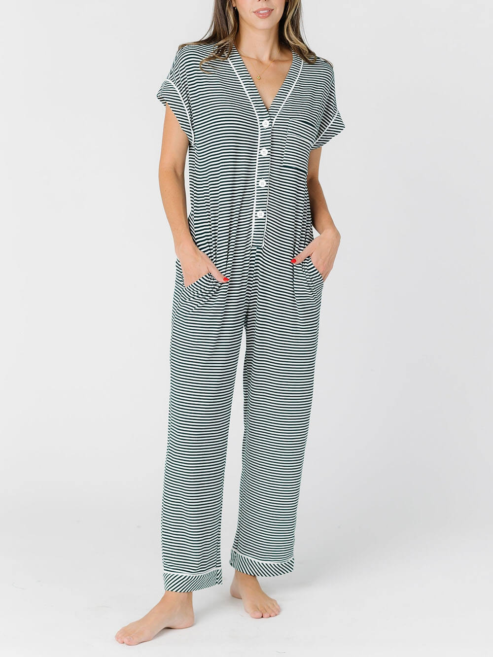 Pyjama Jumpsuit gestreift