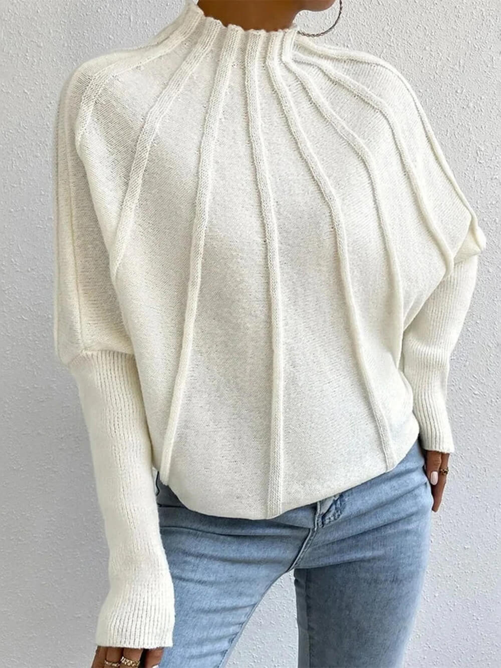 Einfacher Pulli mit Dolmanärmeln