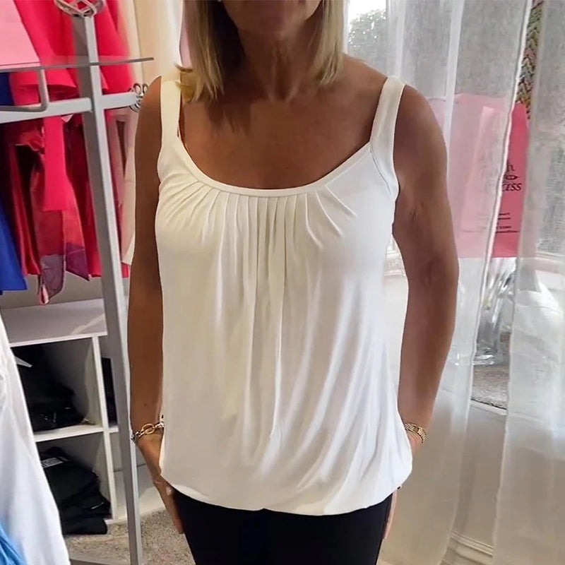Robin™ | Summer Sleeveless Top with Round Neck