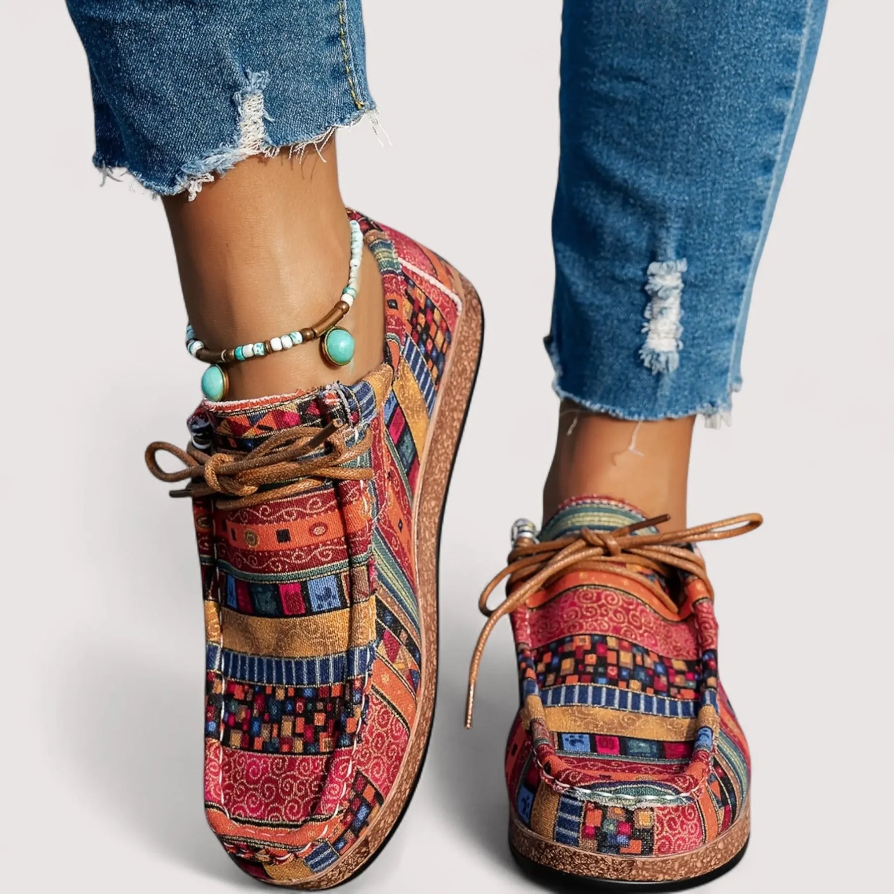 DAKOTA | Boho Lace-Up Sneakers for Artistic Everyday Style