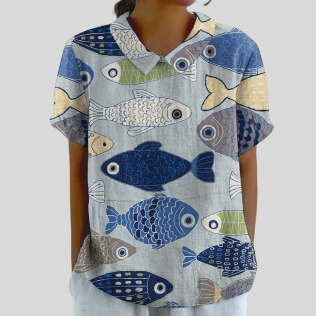 Marianne™ | Marine Pattern Blouse