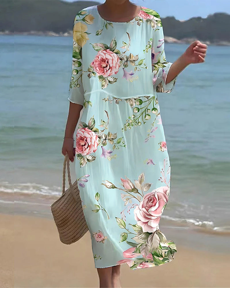 Annalisa | Elegant and Comfortable Floral Dress for Sunny Days