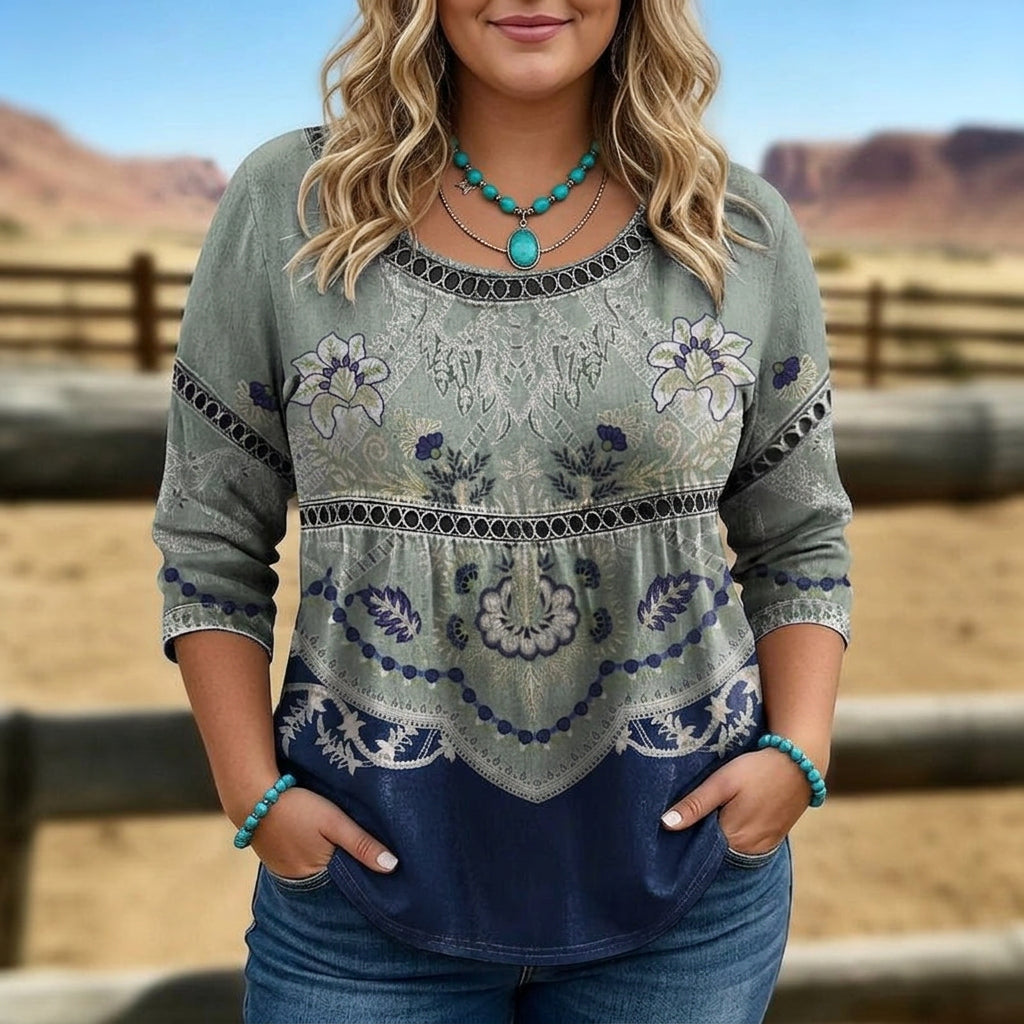 Elaine™ | Vintage Floral Blouse