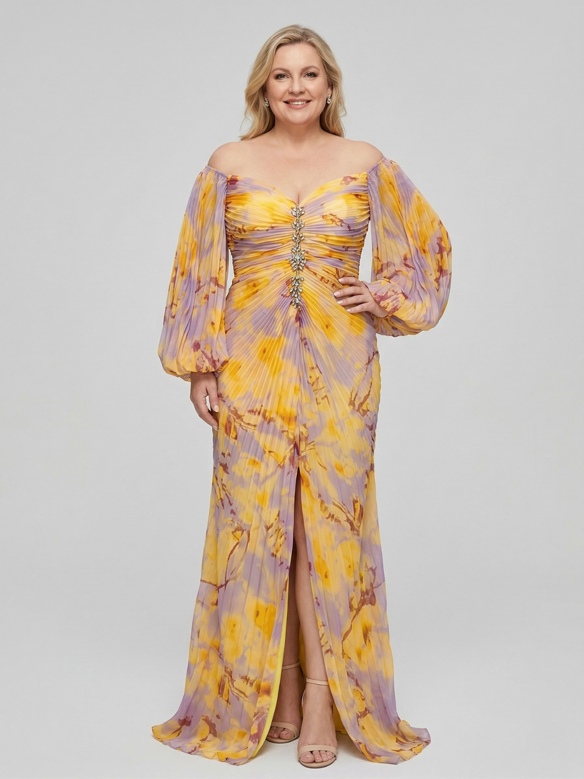 Elegant Liza Dress with V-Neck