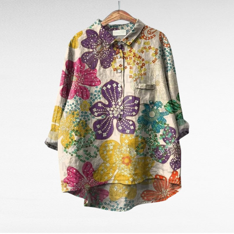 Esmee™ | Artistic Floral Blouse
