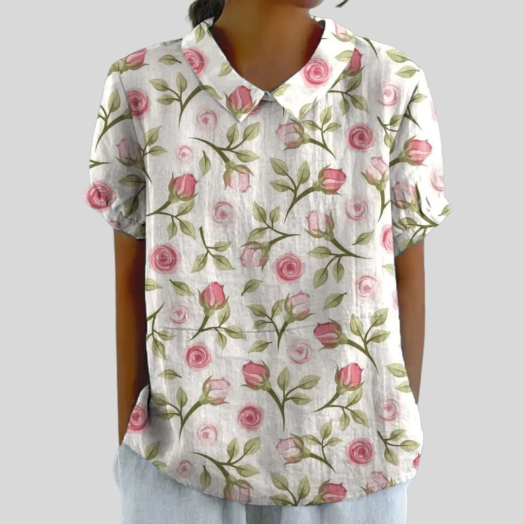 Elodie™ | Delicate Roses Blouse