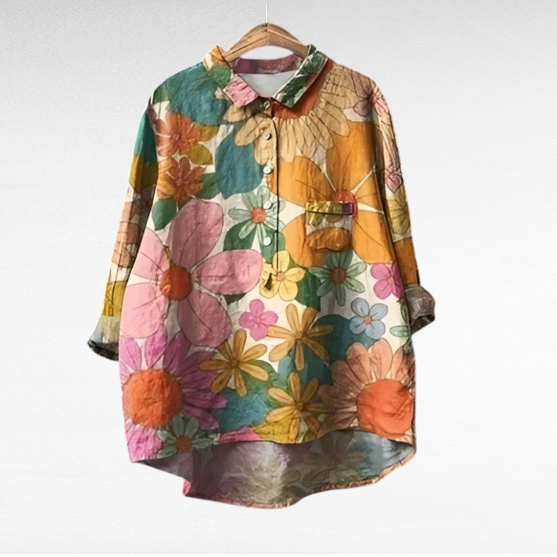 Solene™ | Elegant Floral Blouse