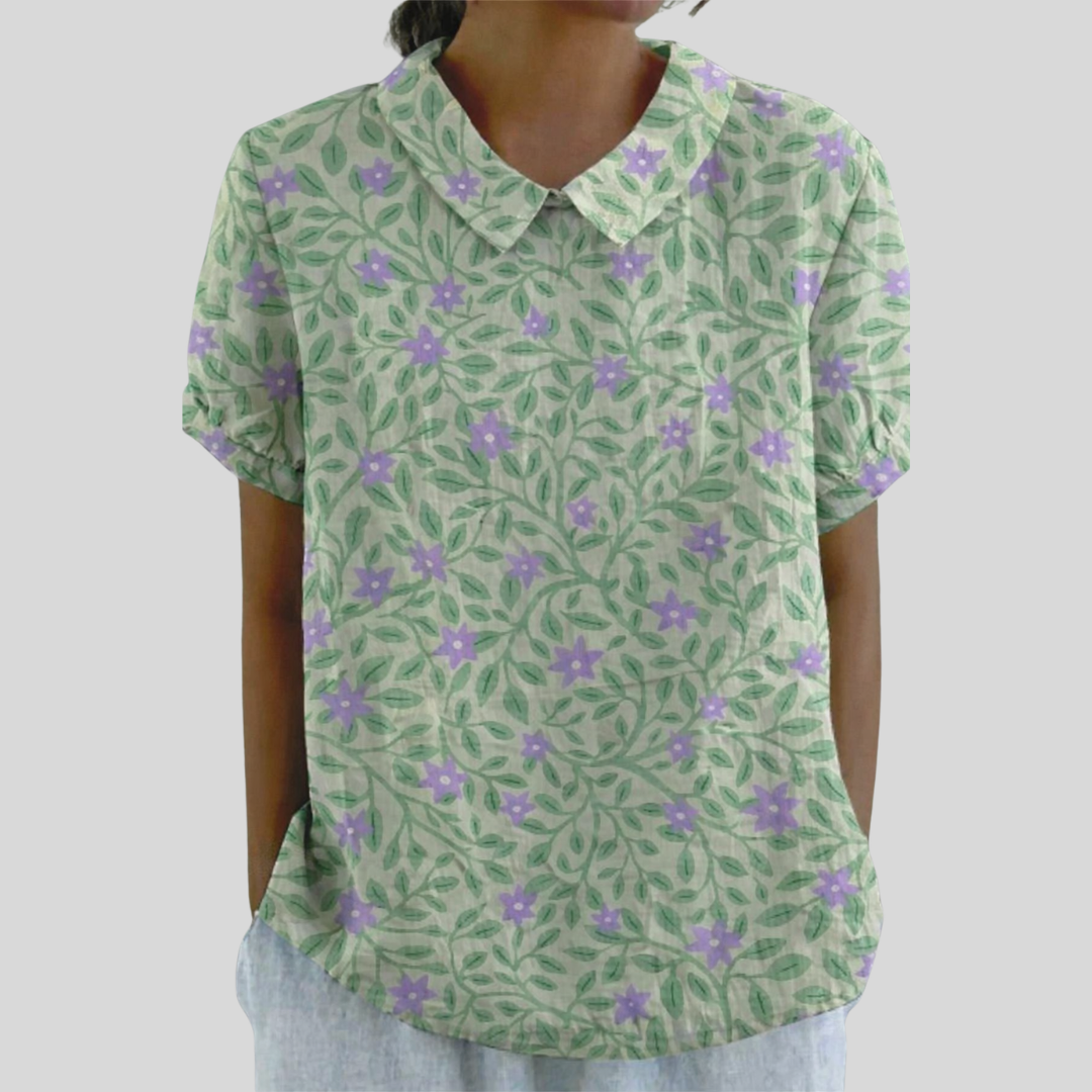 Lucienne™ | Floral Leaf Blouse