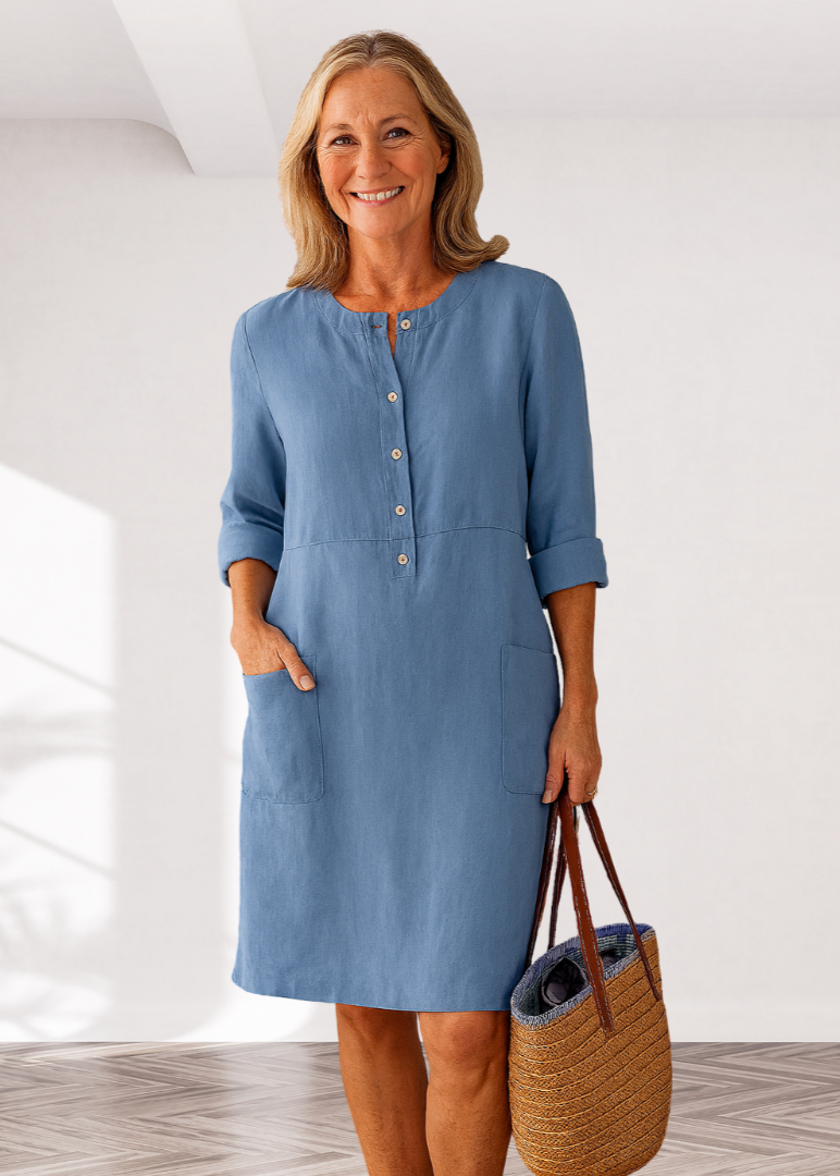 EVI | Casual Women's Dress with Relaxed Fit and Timeless Look for Every Day