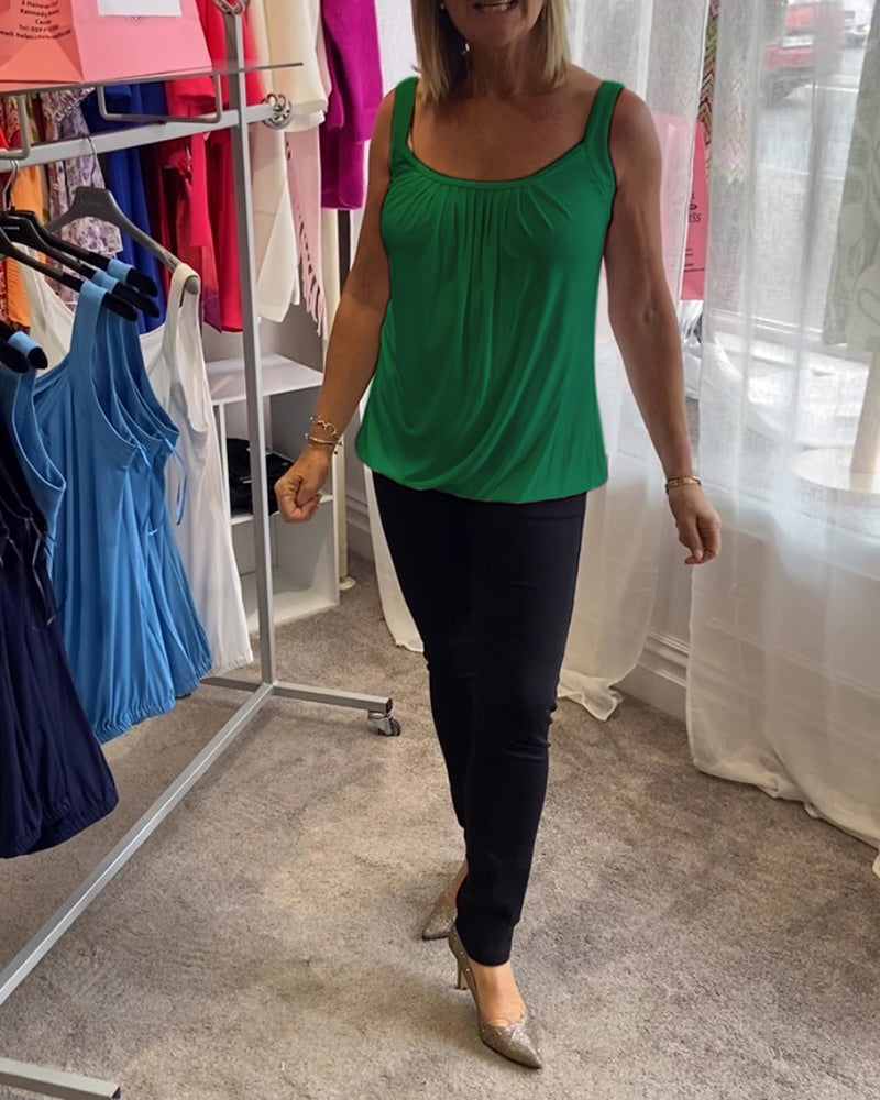 Robin™ | Summer Sleeveless Top with Round Neck