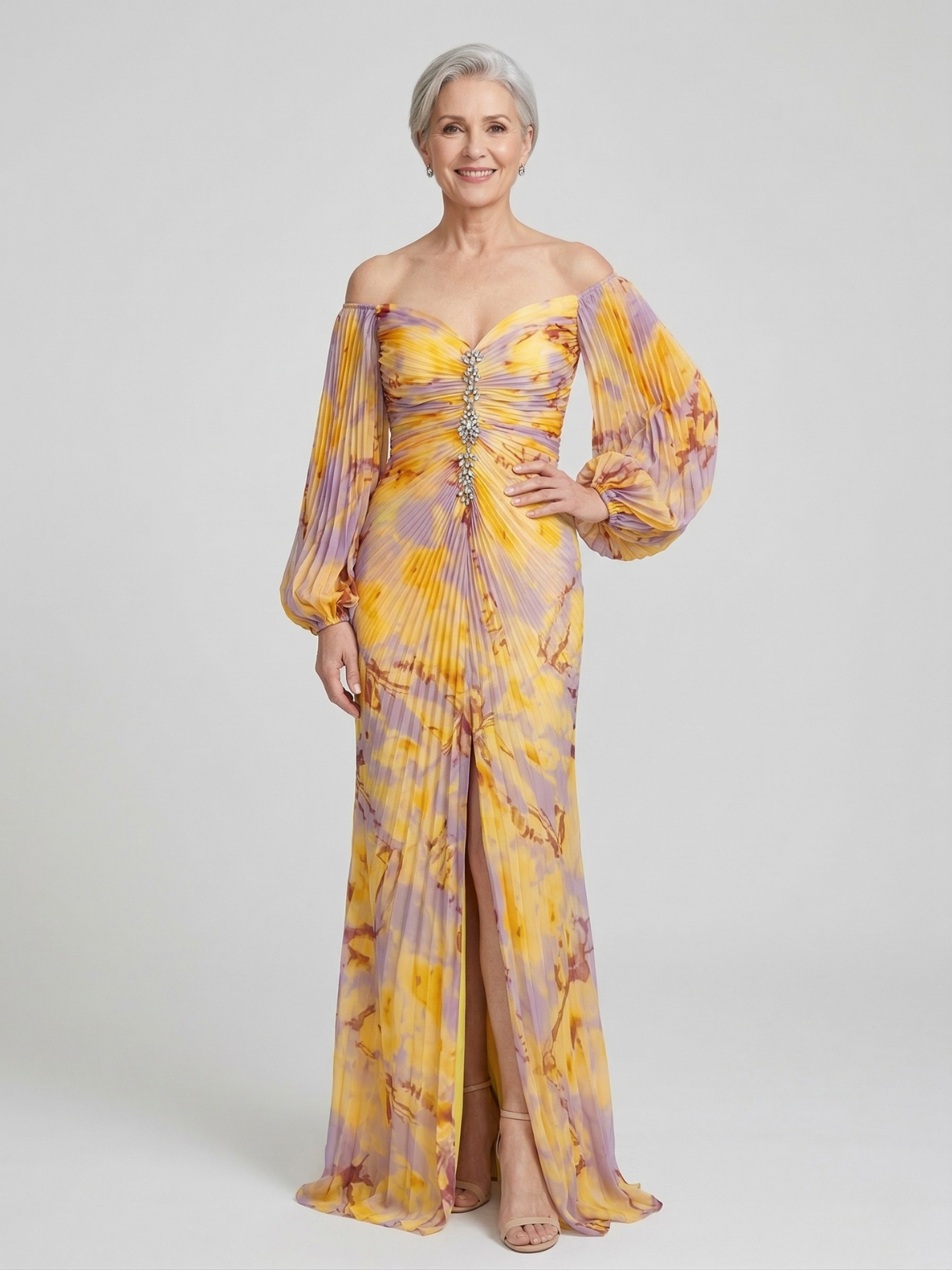Elegant Liza Dress with V-Neck