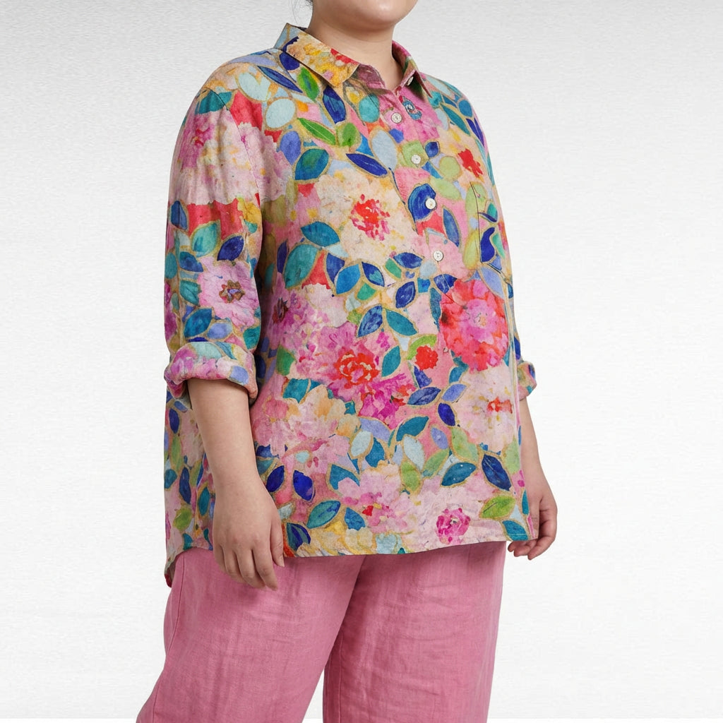 Claire™ | Elegant Summer Linen Blouse