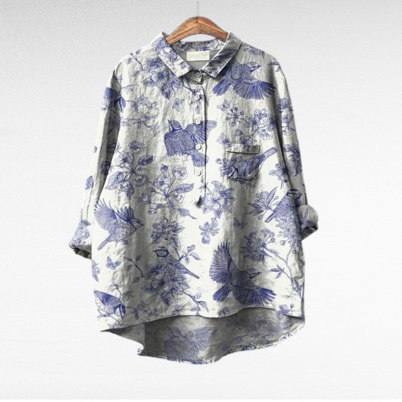 Seraphine™ | Artistic Floral Blouse
