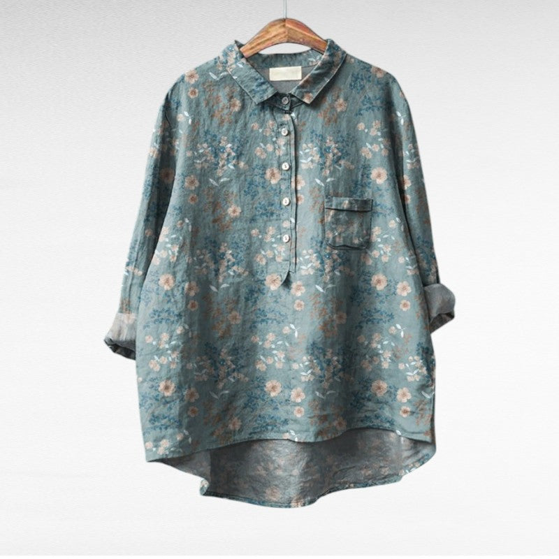 Seraphine™ | Artistic Floral Blouse