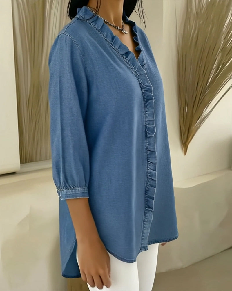 Regina™ | Elegant Ruffled Blouse