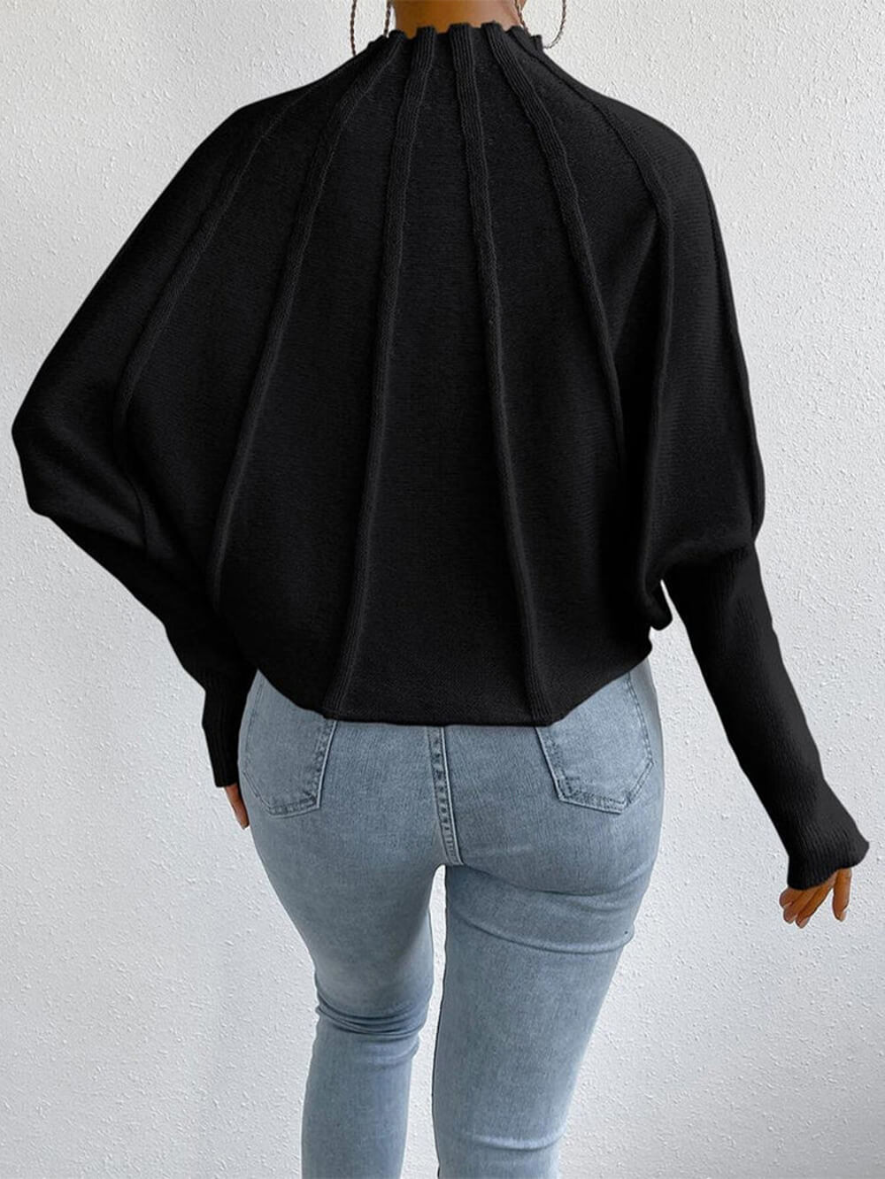Einfacher Pulli mit Dolmanärmeln