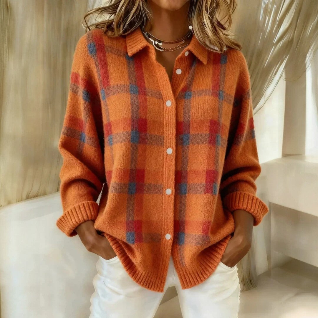 Janette™ | Checkered Knit Sweater
