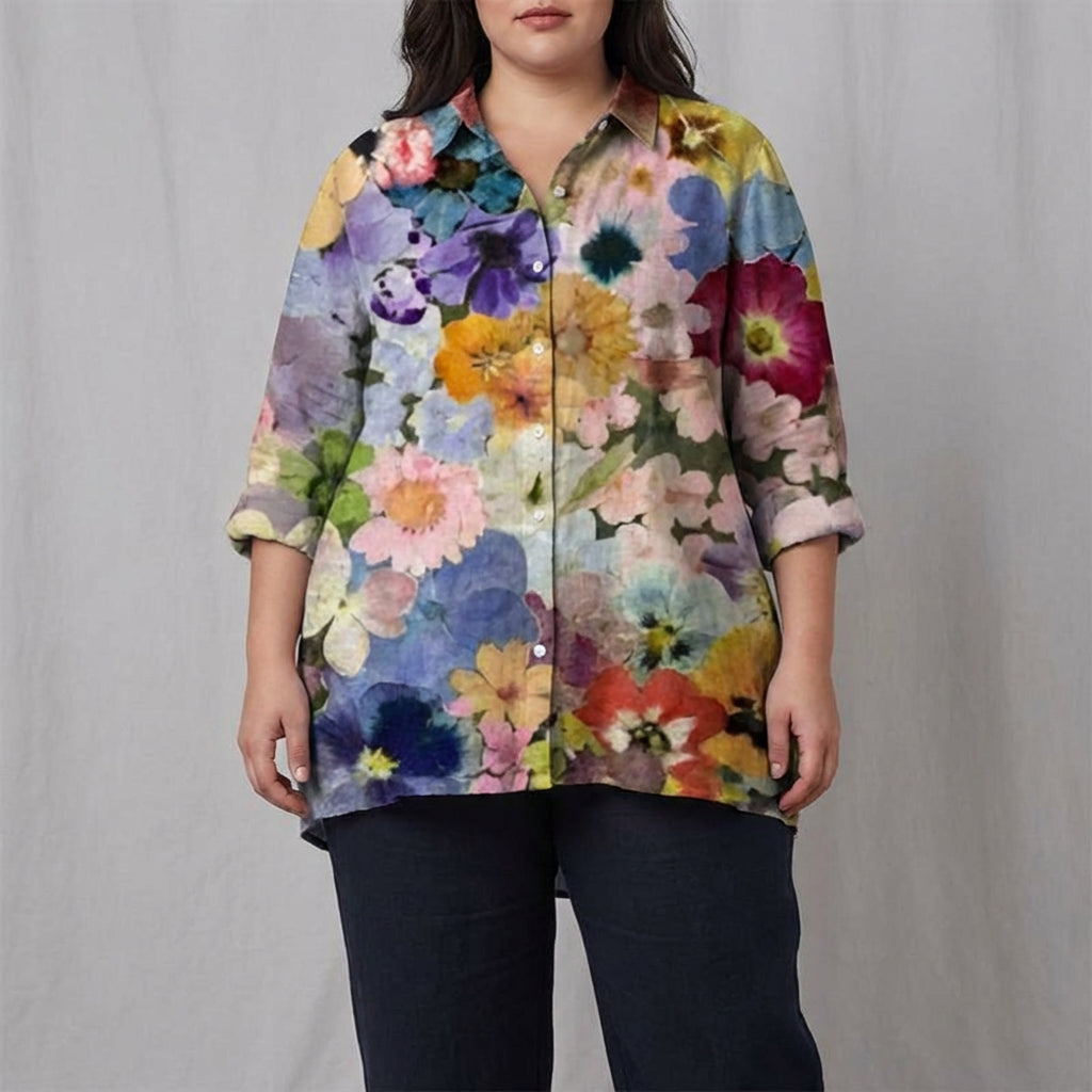 Elodie™ | Elegant Summer Linen Blouse