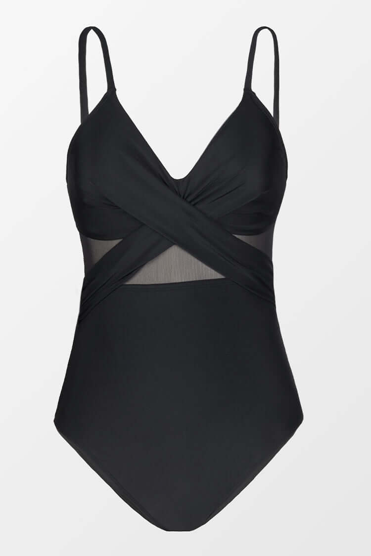 SOFIA | One-Piece Swimsuit with Transparent Accents and Elegant Shaping Fit