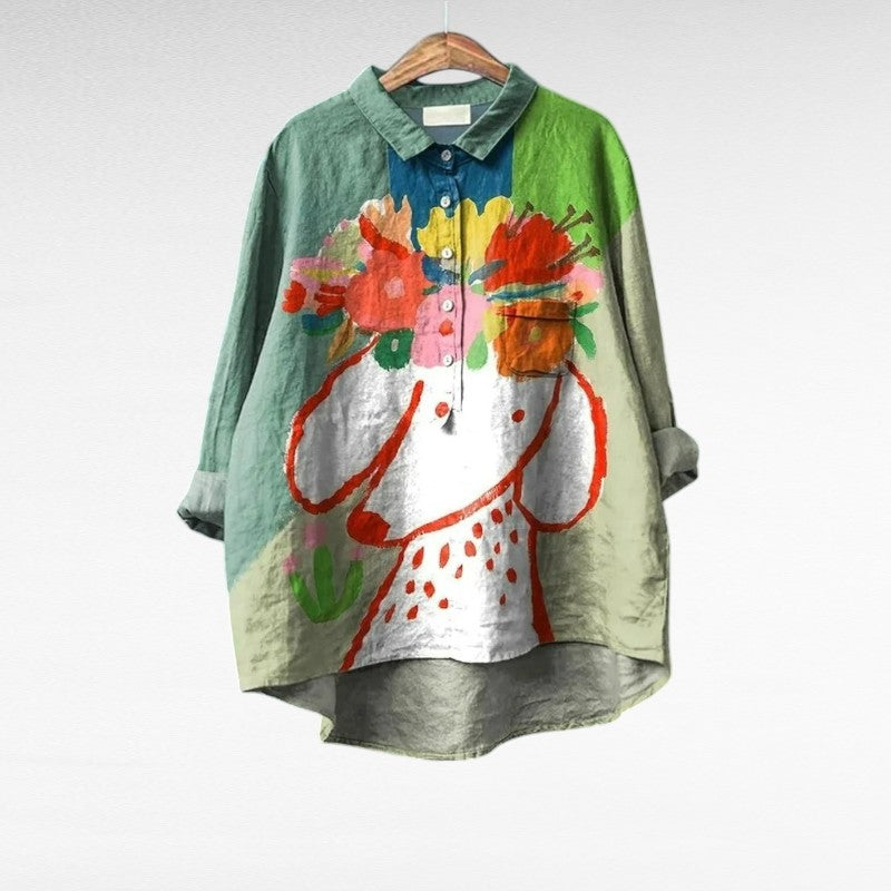 Isaline™ | Artistic Floral Blouse
