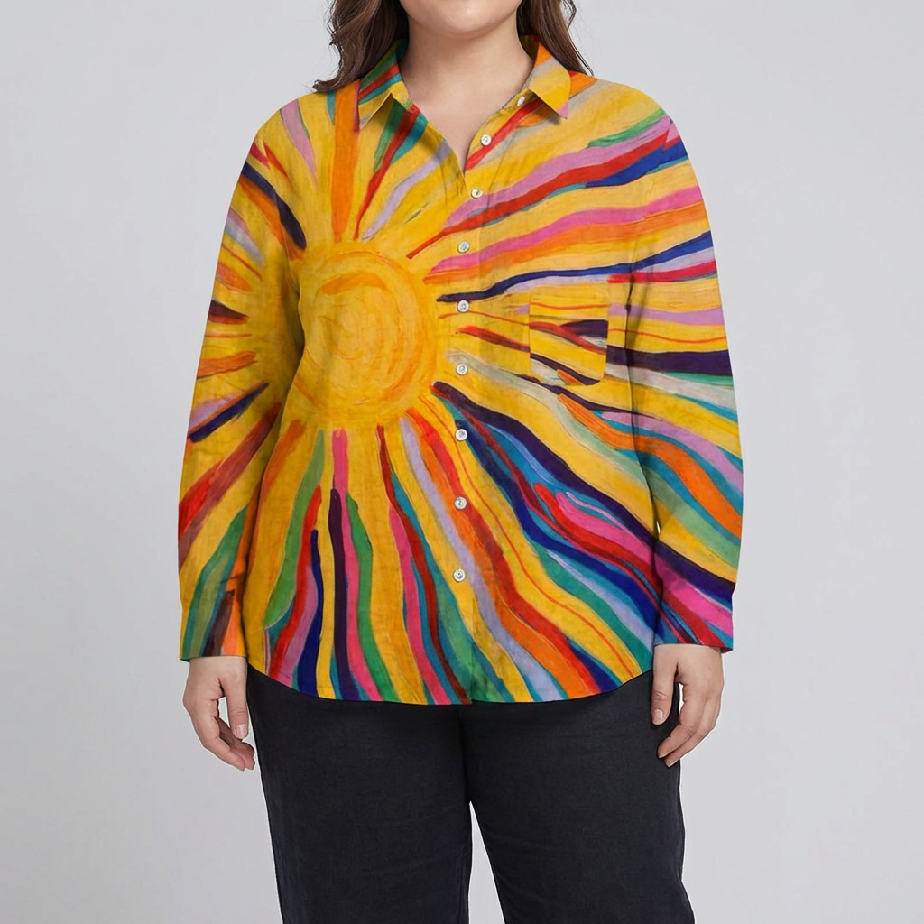Solara™ | Elegant Linen Summer Blouse