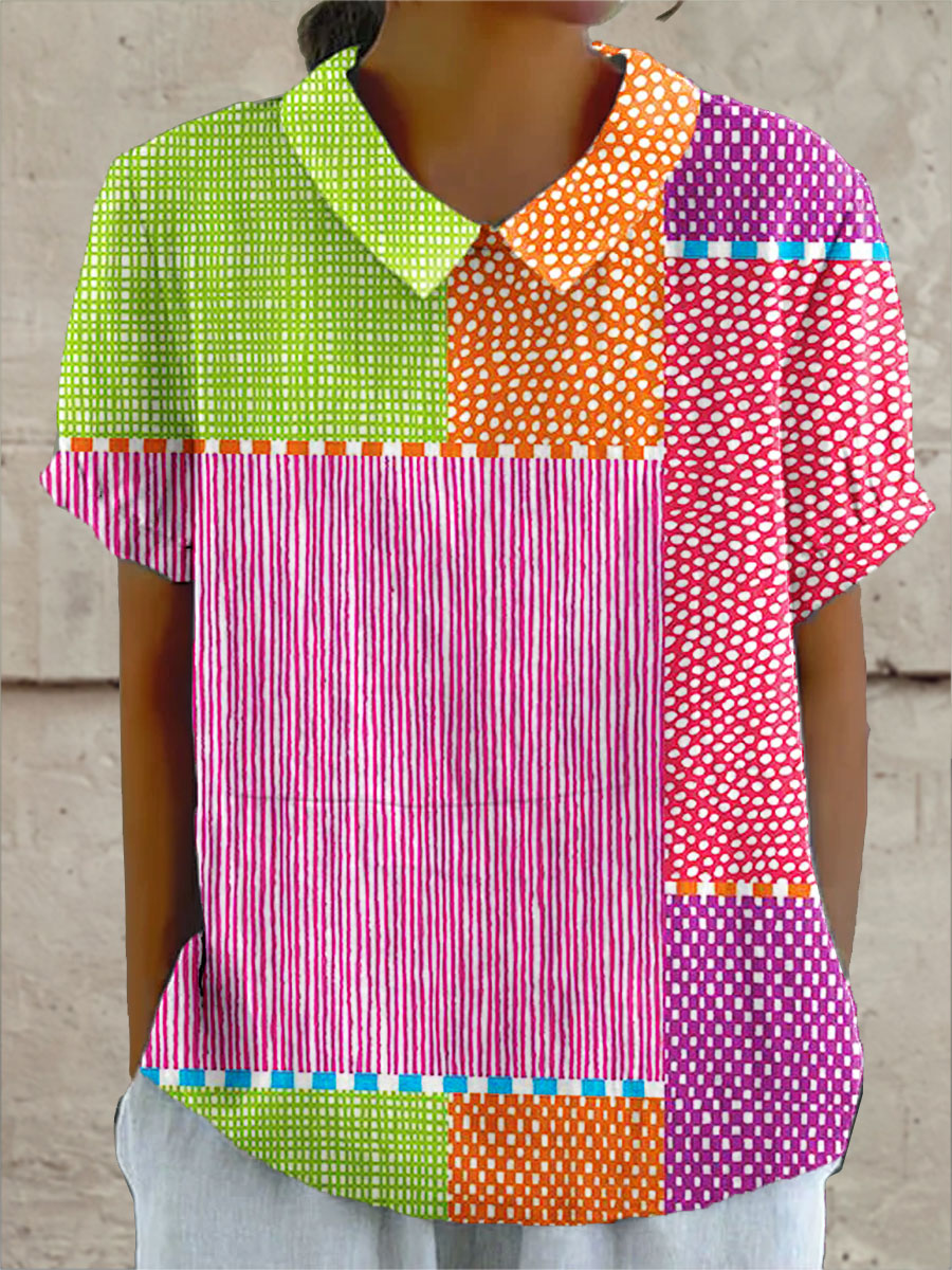 Zoe™ | Colorful Patchwork Shirt