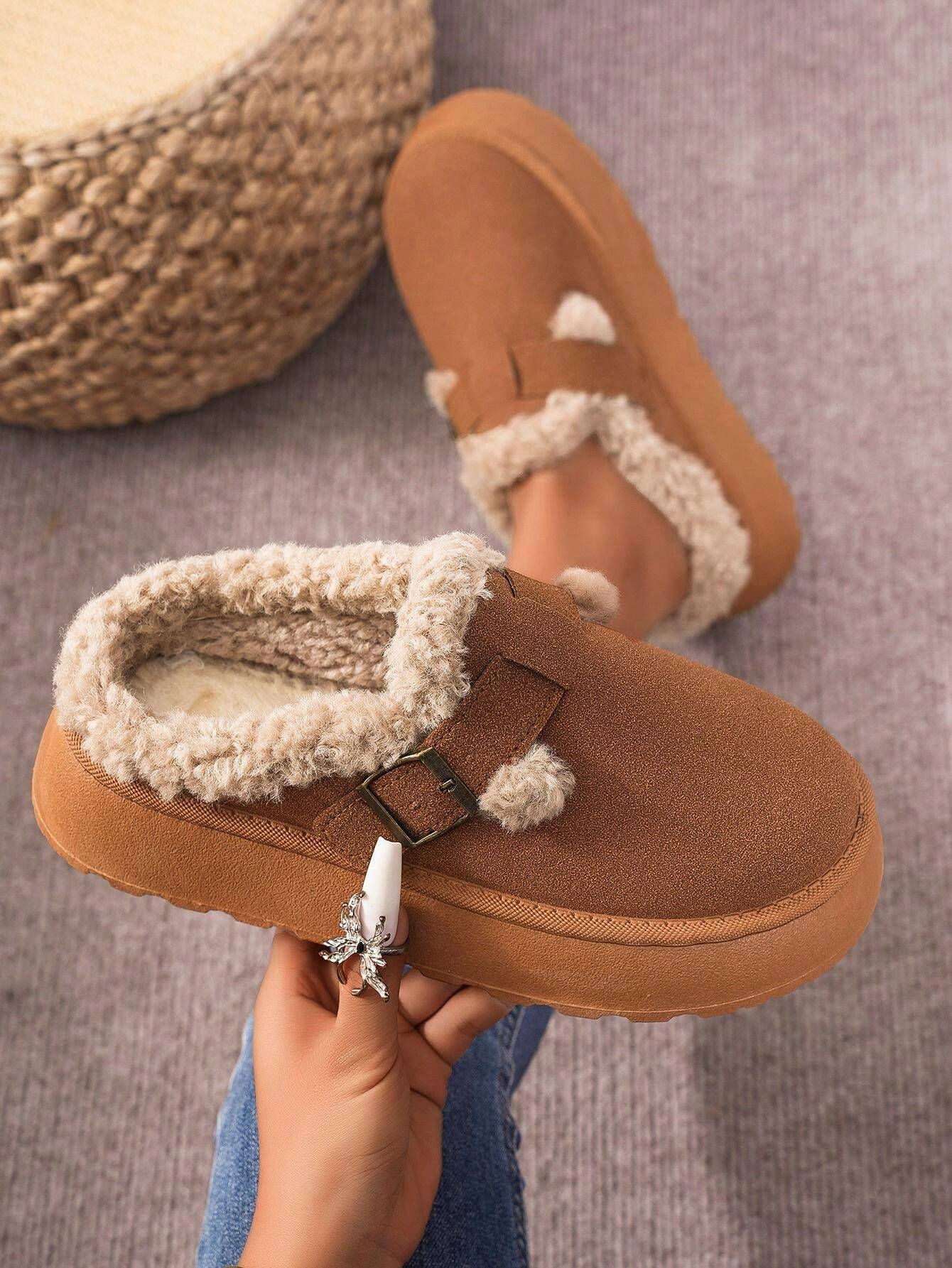 ChBequeme Winter-Hausschuhe mit flauschigem Futter LadiVania™