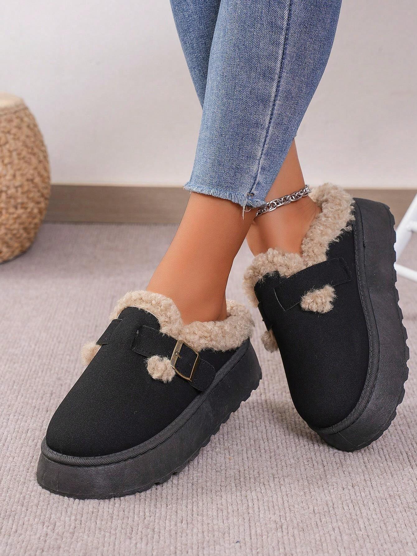ChBequeme Winter-Hausschuhe mit flauschigem Futter LadiVania™