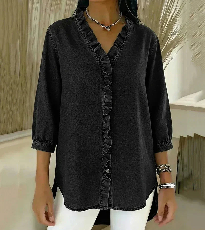 Amelia™ | Denim Blouse