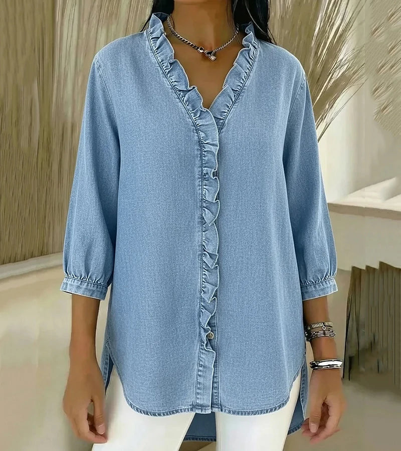 Amelia™ | Denim Blouse