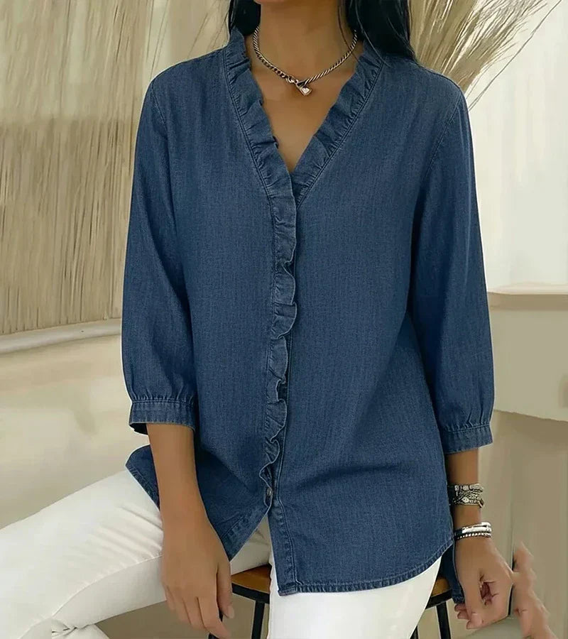 Amelia™ | Denim Blouse