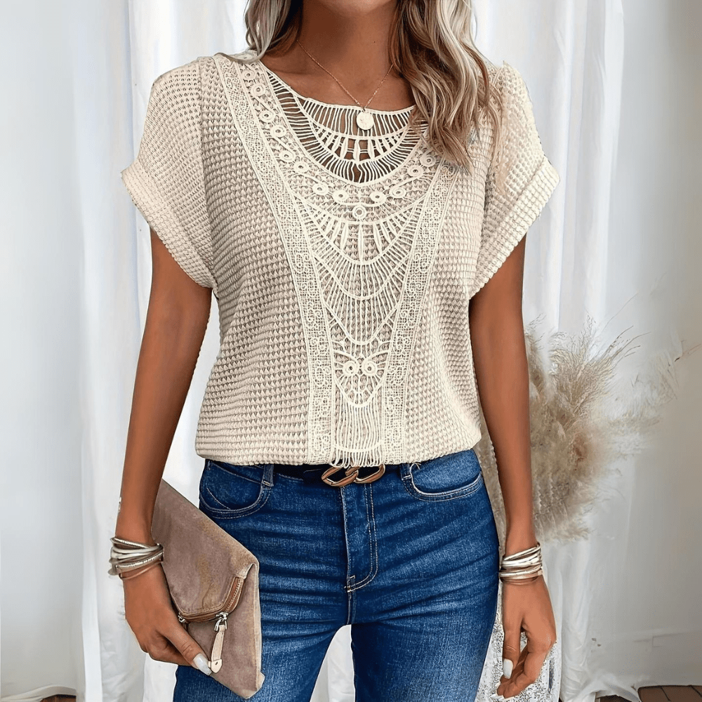 Esmie™ | Chic Bohemian Cut-Out Top