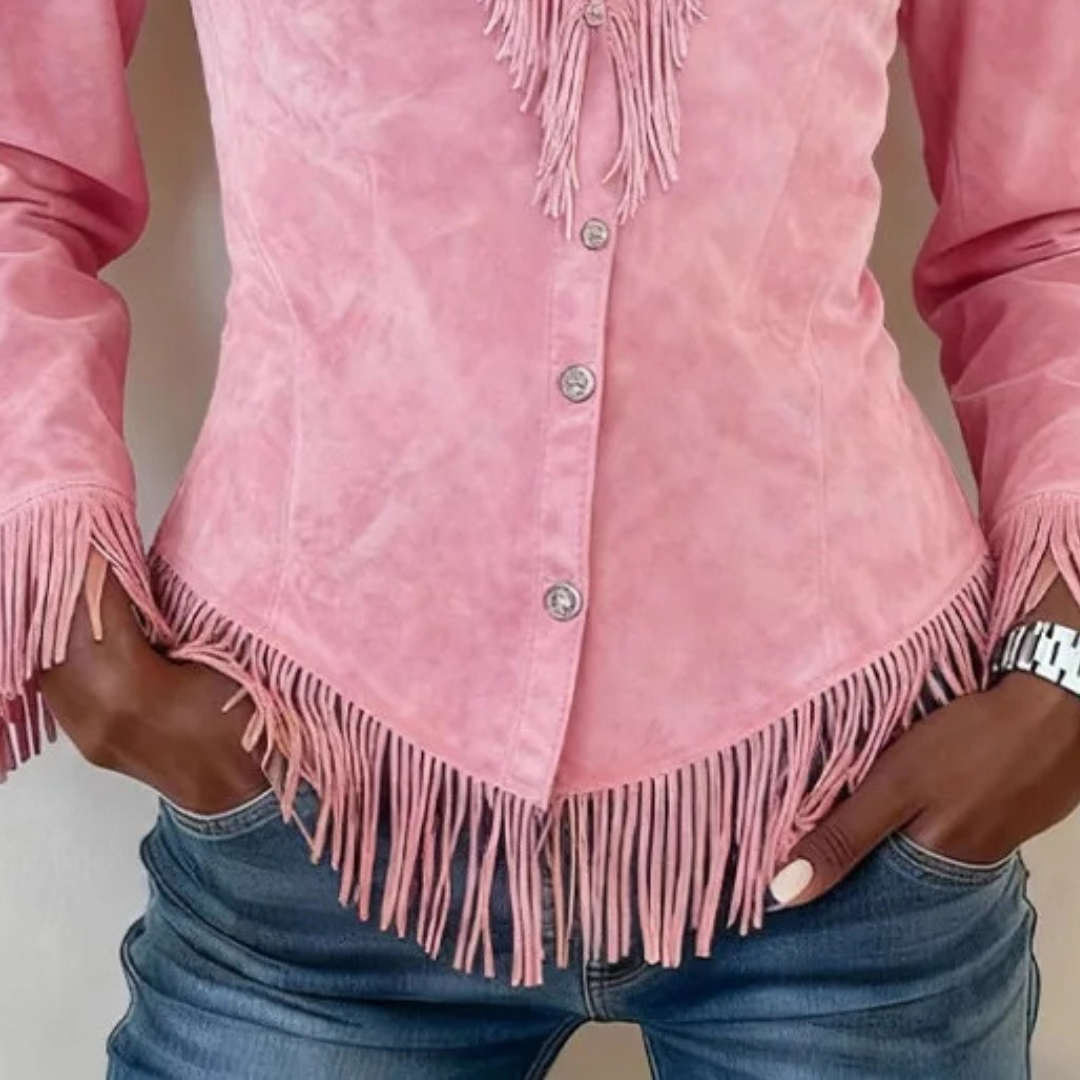 Agatha™ | Suede Fringe Blouse