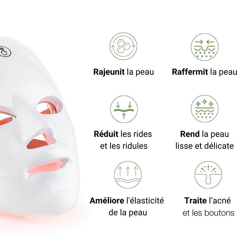 Masque facial LED anti-âge