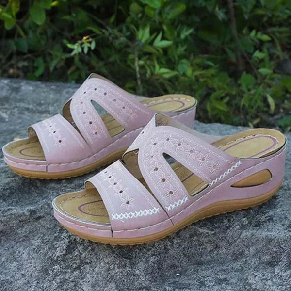 Weiße Confort+ Sandale