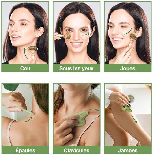 Jade en Gua Sha anti-verouderingsroller