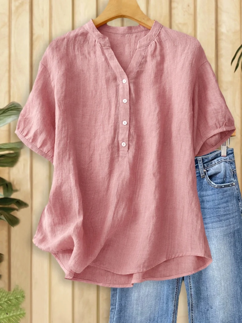 Heather™ | Clean V-Neck Blouse