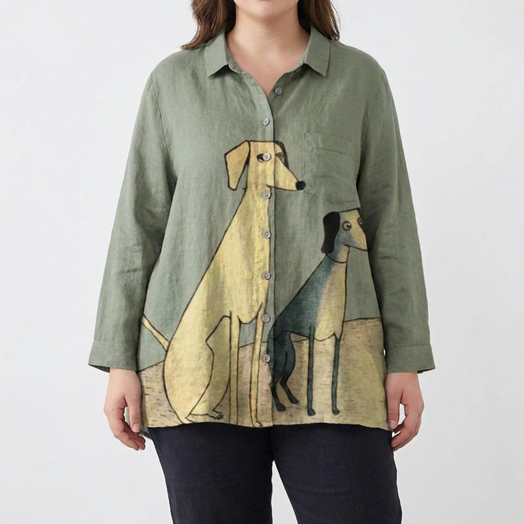 Constance™ | Elegant Linen Summer Blouse