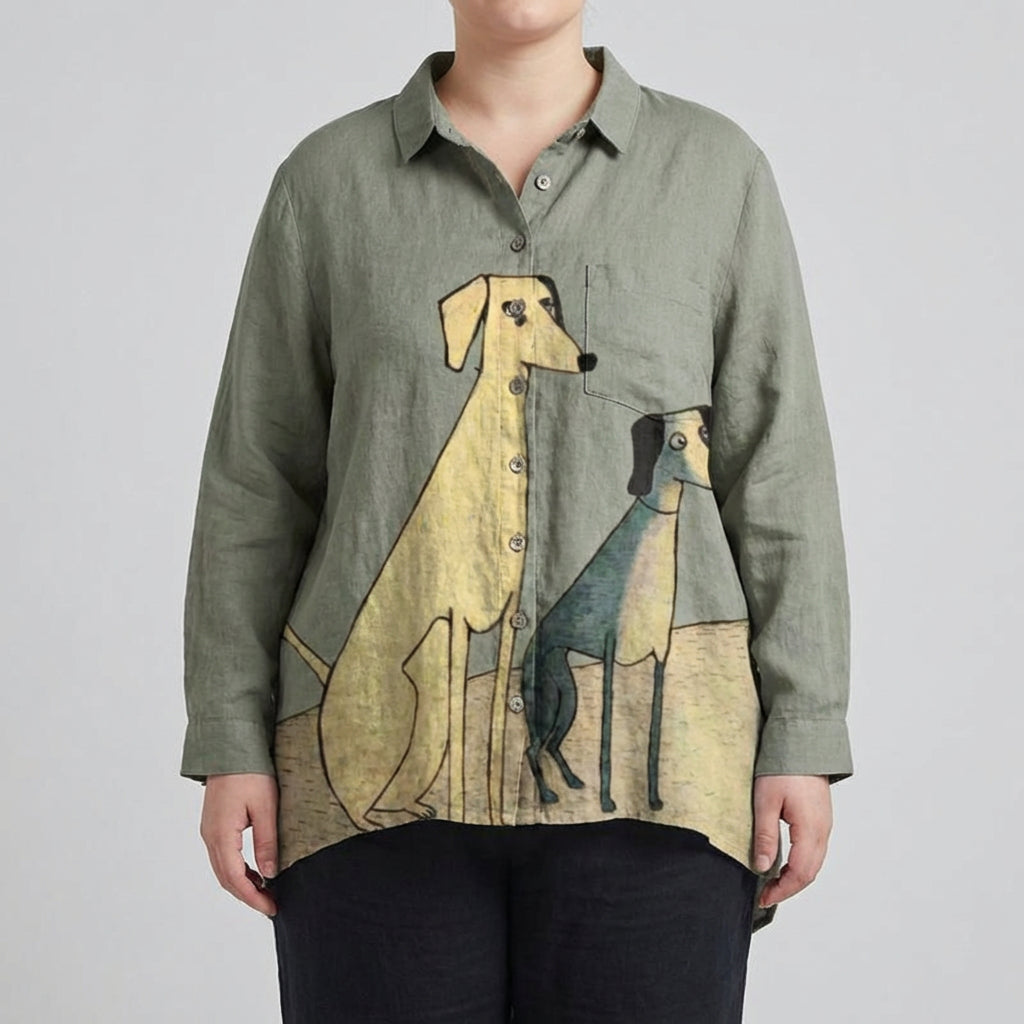 Amelie™ | Elegant Summer Linen Blouse