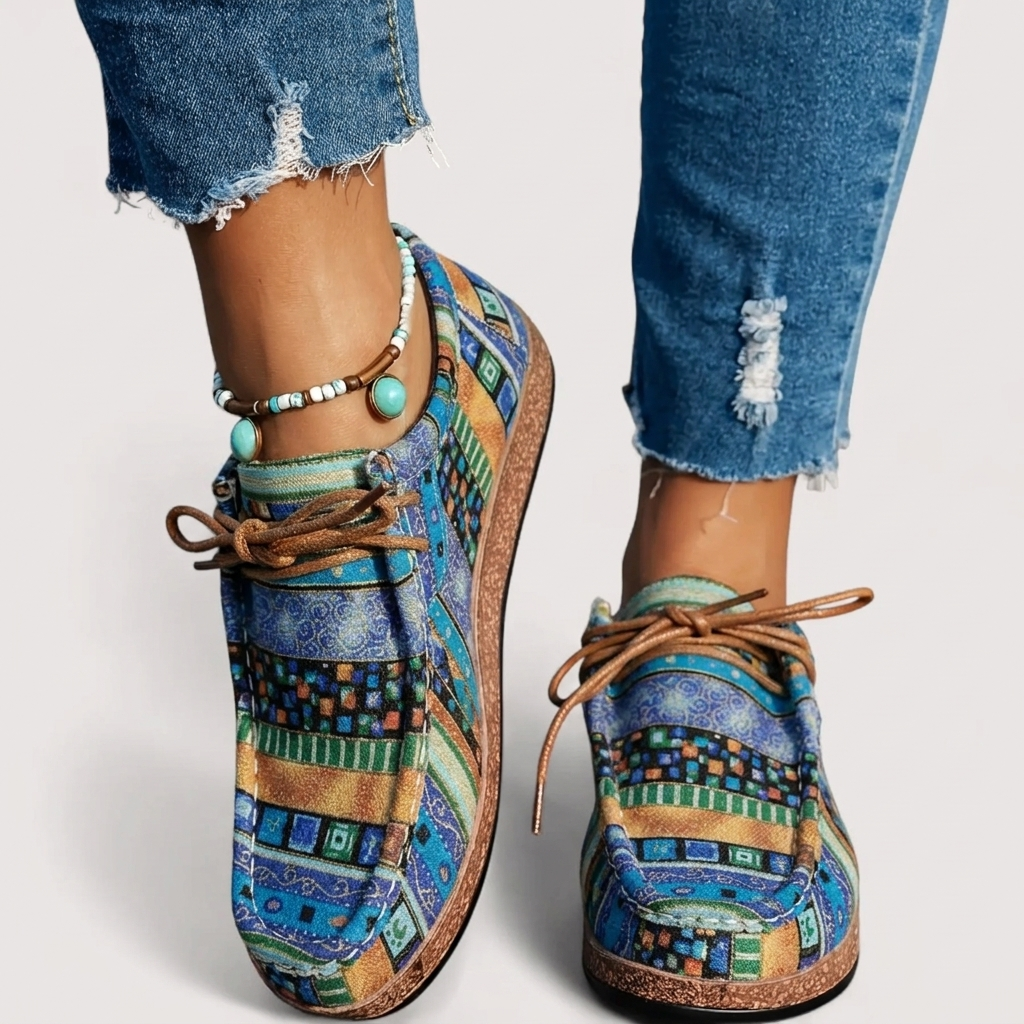 DAKOTA | Boho Lace-Up Sneakers for Artistic Everyday Style